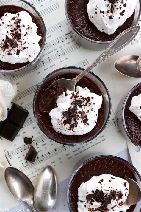 Petits pots de crème au chocolat à l ancienne Del s cooking twist