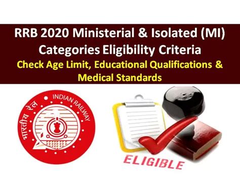 Rrb Mi Ministerial And Isolated Categories Eligibility Criteria 2020