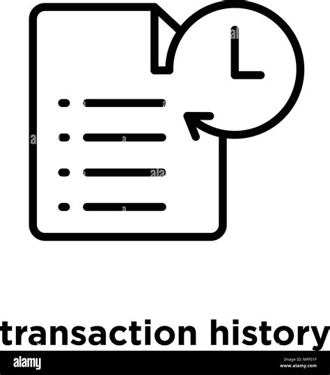 Transaction History Icon Isolated On White Background Vector