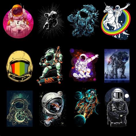 Outer Space Stickers for Laptops Cars Motorcycle Skateboard Fridge ...