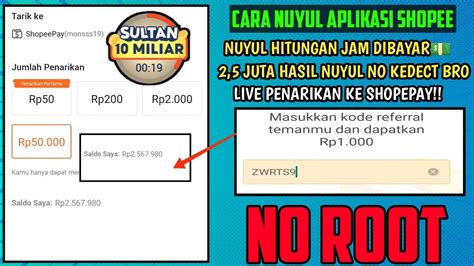 Cara Nuyul Event Shopee Vidio Hitungan Jam Nuyul Dibayar Juta