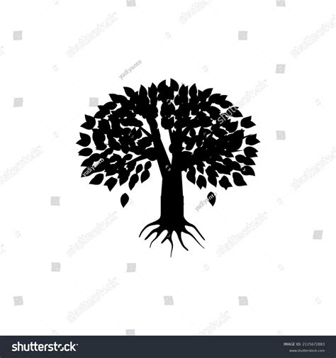 Simple Tree Decor Silhouette Vector Image Stock Vector (Royalty Free ...