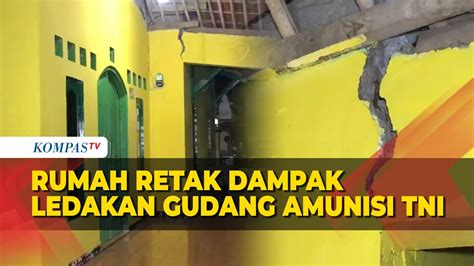 Potret Dinding Rumah Warga Retak Akibat Ledakan Gudang Amunisi Tni