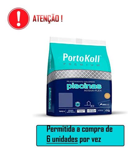 Rejunte Para Piscinas Portokoll Acquaflex Azul Royal 4 Kg Frete grátis