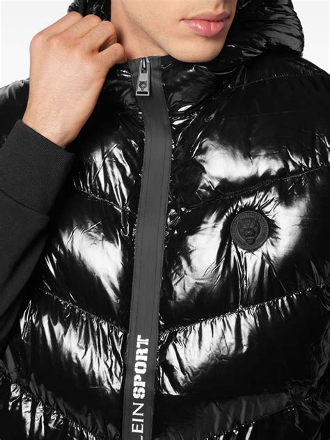 Plein Sport logo-appliqué Padded Jacket | Black | FARFETCH