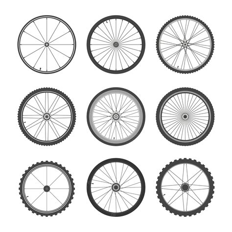 Premium Vector Bicycle Wheels Set