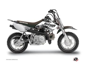 kit déco motocross honda predator blanc série Kutvek