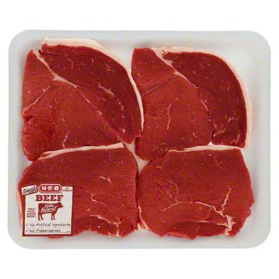 H E B Beef Top Sirloin Portion Steak Value Pack Usda Select