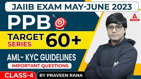 Jaiib Exam May June Jaiib Ppb Target Series Aml Kyc