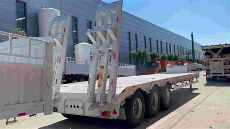 Lowbed Trailer 3 Axles 80 100 Tons Lowboy Low Bed Truck Trailer China