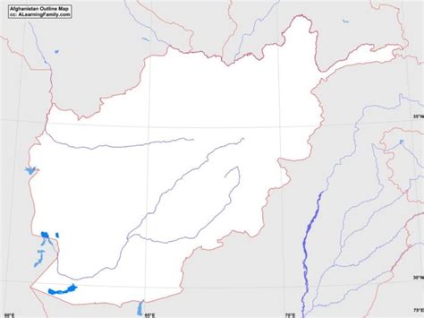 Afghanistan Outline Map - A Learning Family