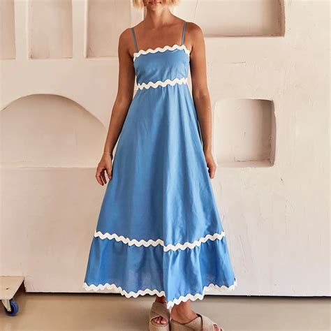 IDALL Summer Dresses Maxi Dresses 2024 Summer Sundresses Sleeveless