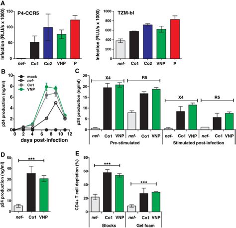 VNP Nefs Enhance Virion Infectivity And Viral Replication A P4 CCR5