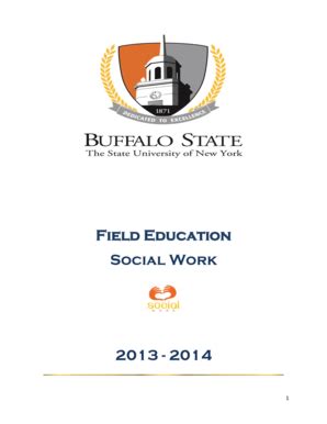 Fillable Online Socialwork Buffalostate Field Education Social Work