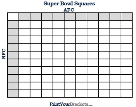 12++ Printable super bowl square template ideas in 2021 | This is Edit