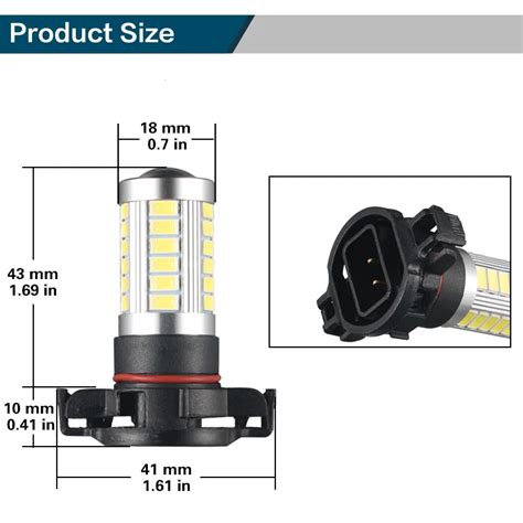 AILEO Автомобильная противотуманная фара PSX24W H16 PWY24W PSY24W S19W ...