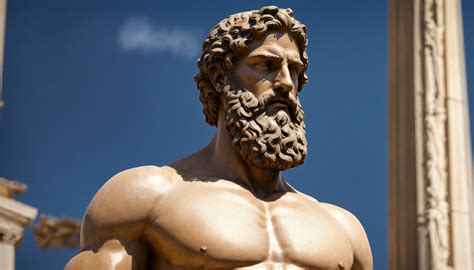 Lexica Greek Man Sculpture Bearded Muscular Perfect Face Detailed