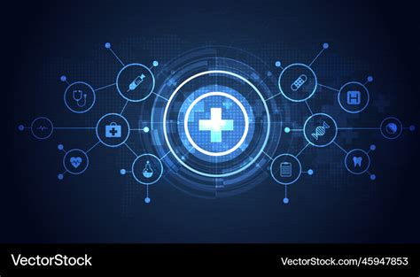 Healthcare Medical Science Icon Royalty Free Vector Image