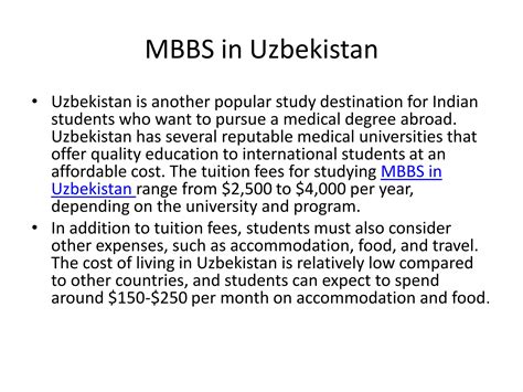 Understanding Mbbs In Kazakhstan A Complete Guide To Fee Structure For