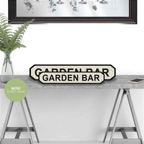 Garden Bar Mini Street Sign 1wall