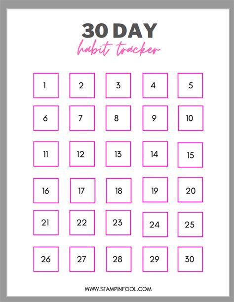 day challenge calendar