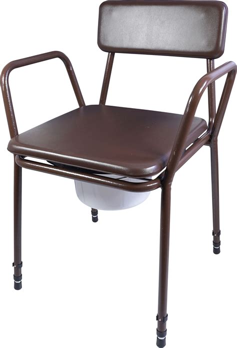 Aidapt Free Standing Height Adjustable Stacking Commode Chair With