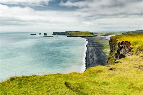 Black Sand Beach in Vik Area in Iceland Stock Photo - Image of ...