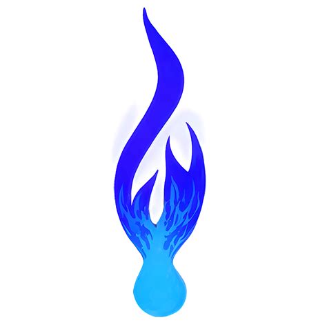 Download Blue Flame With Reflection Png 06202024