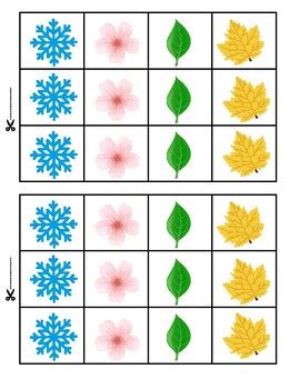 Времена года для детей. Вырежи и наклей. by Anna L | TPT