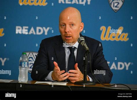 UCLA Bruins head coach Mick Cronin speaks during a press conference ...