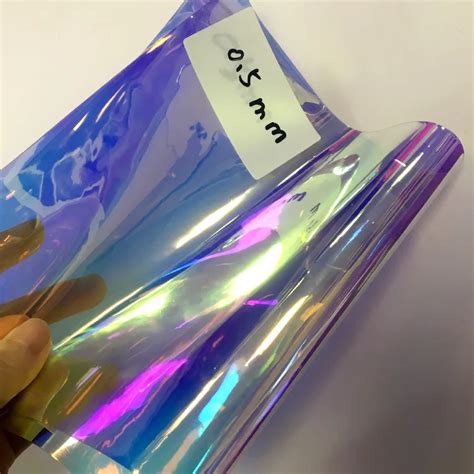 Blue Pvc Transparent Holographic Lamination Film For Making Cosmetic