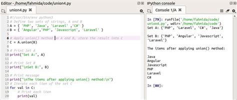 How To Use Union On Python Set