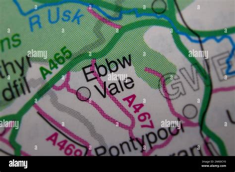 Ebbw Vale United Kingdom Atlas Map Town Name Stock Photo Alamy