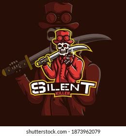 Silent Killer Esport Logo Design Stock Vector (Royalty Free) 1873962079