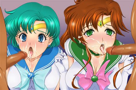 Rule 34 2girls Ami Mizuno Big Breasts Bishoujo Senshi Sailor Moon Blue Eyes Blue Hair Brown