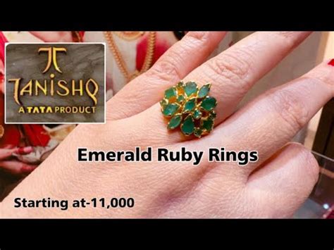 Tanishq K Ruby Emerald Finger Ring Designs With Price Gemstone