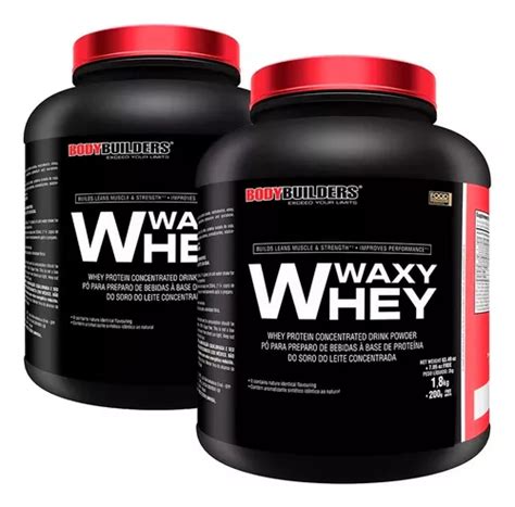 Combo 2x Whey Protein Waxy Whey 2kg Bodybuilders Sabor Chocolate