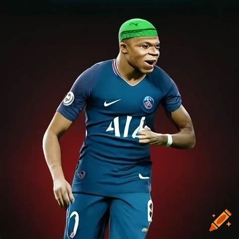 Kylian Mbappe Wearing A Turtle Cap Showing Off His Style