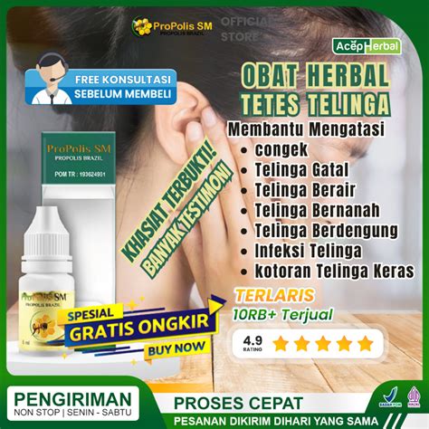 Jual Obat Tetes Telinga Gatal Berair Budeg Berdengung Congek Bernanah