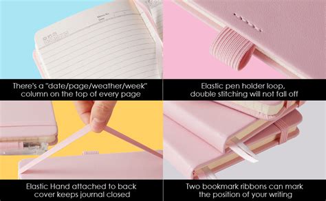 NIRMIRO A6 Small Notebook Notepad Pocket Size 3 Pack Mini Pink