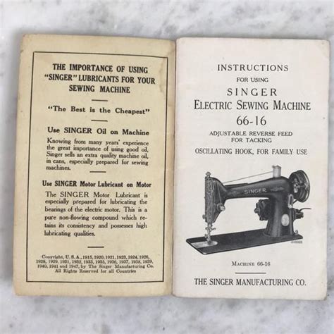 Singer Sewing Machine Simple Manual