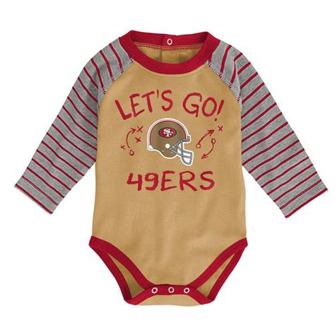 49ers Long Sleeve Bodysuit Set Babyfans