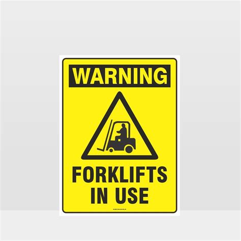 Warning Forklifts In Use Sign Notice Information Sign HAZARD SIGNS NZ