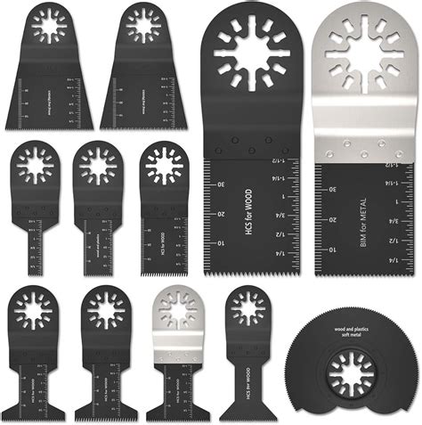 12Stk Oszillierende Sägeblätter Kit Multitool Oszillierwerkzeug Zubehör