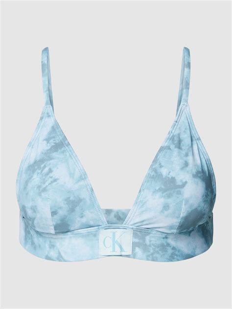 Calvin Klein Underwear Bikini Oberteil Mit Allover Muster Hellblau Online Kaufen
