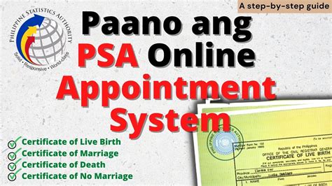 Paano Mag Book Sa PSA Online Appointment System CRS Appointment Slip