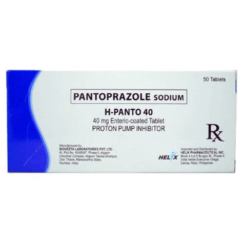 H PANTO 40 Pantoprazole Sodium Sesquihydrate 40mg Enteric Coated Tablet