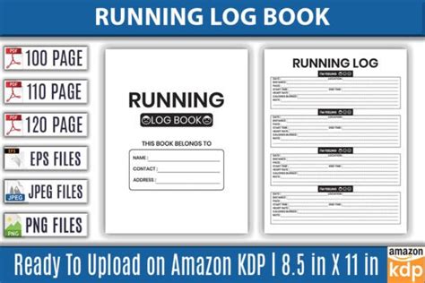 Running Log Book Kdp Interior Graphic By Kdp Pro Creative Fabrica