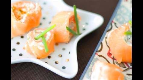 Rouleaux de saumon fumé et fromage frais pour l apéritif YouTube