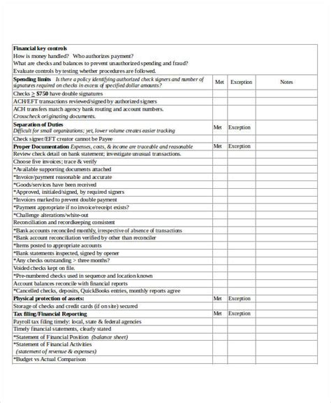 Sample Checklist Template In Excel